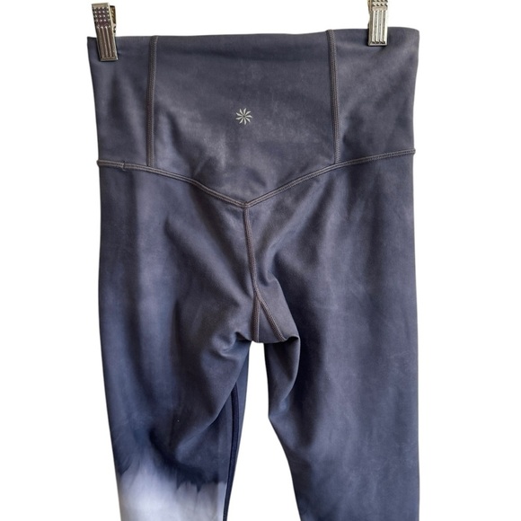 Athleta Elation Watercolor Stripe 7/8 Tight, Navy, Size XS - Picture 5 of 8